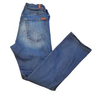 7 For All Mankind Blue Luxe Sport Slimmy Jeans (sz 32) FLAWS